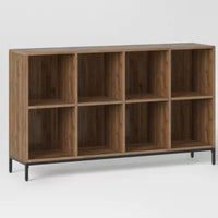 34" Loring 8 Cube Bookshelf Walnut - Threshold (53% in L x 13% in W x 34 in H)