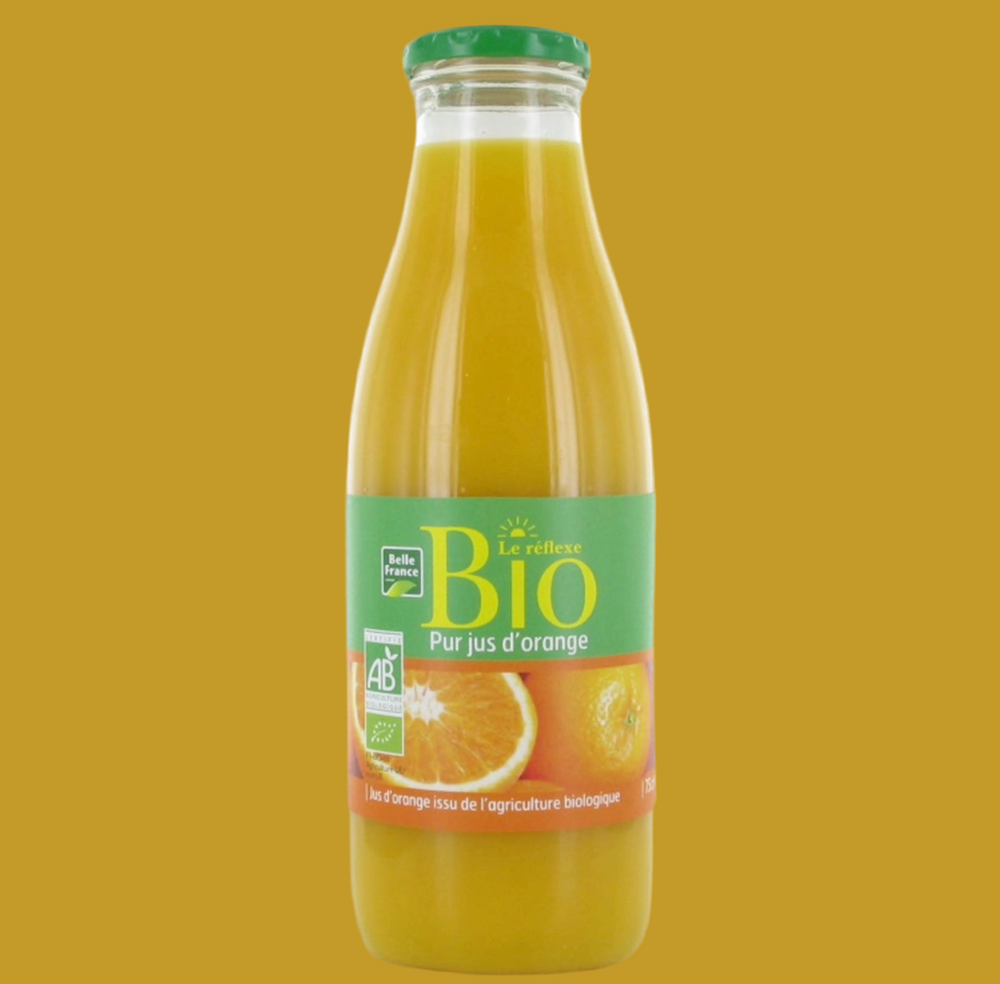 BELLE FRANCE BIO PUR JUS D’ORANGE 75CL