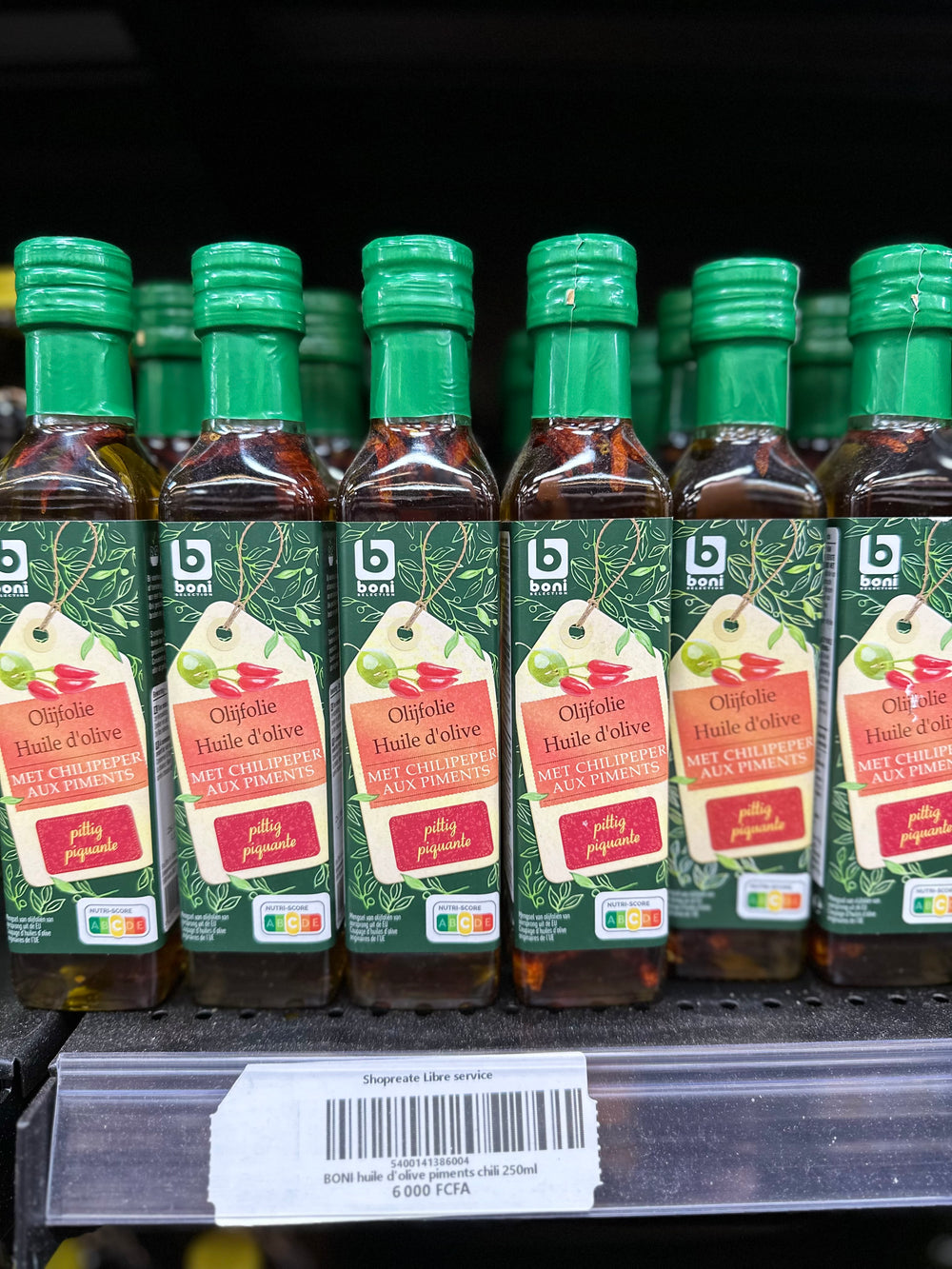 BONI huile d'olive met chilipeper aux piments 250ml