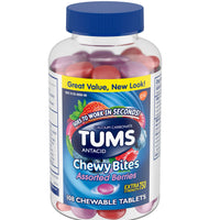 Bouchées à mâcher TUMS à croquer Comprimés antiacides pour soulager les brûlures d'estomac, 108 ct.