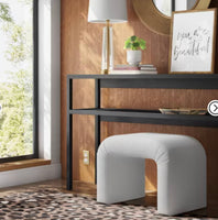 
              Cicely Waterfall Ottoman Cream Boucle - Threshold
            