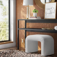 Cicely Waterfall Ottoman Cream Boucle - Threshold