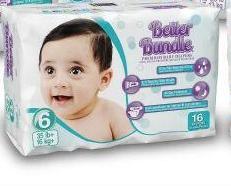 Better Bundle baby Diapers Size 6 / Couches Bébé 16kg+ (16couches) MCI