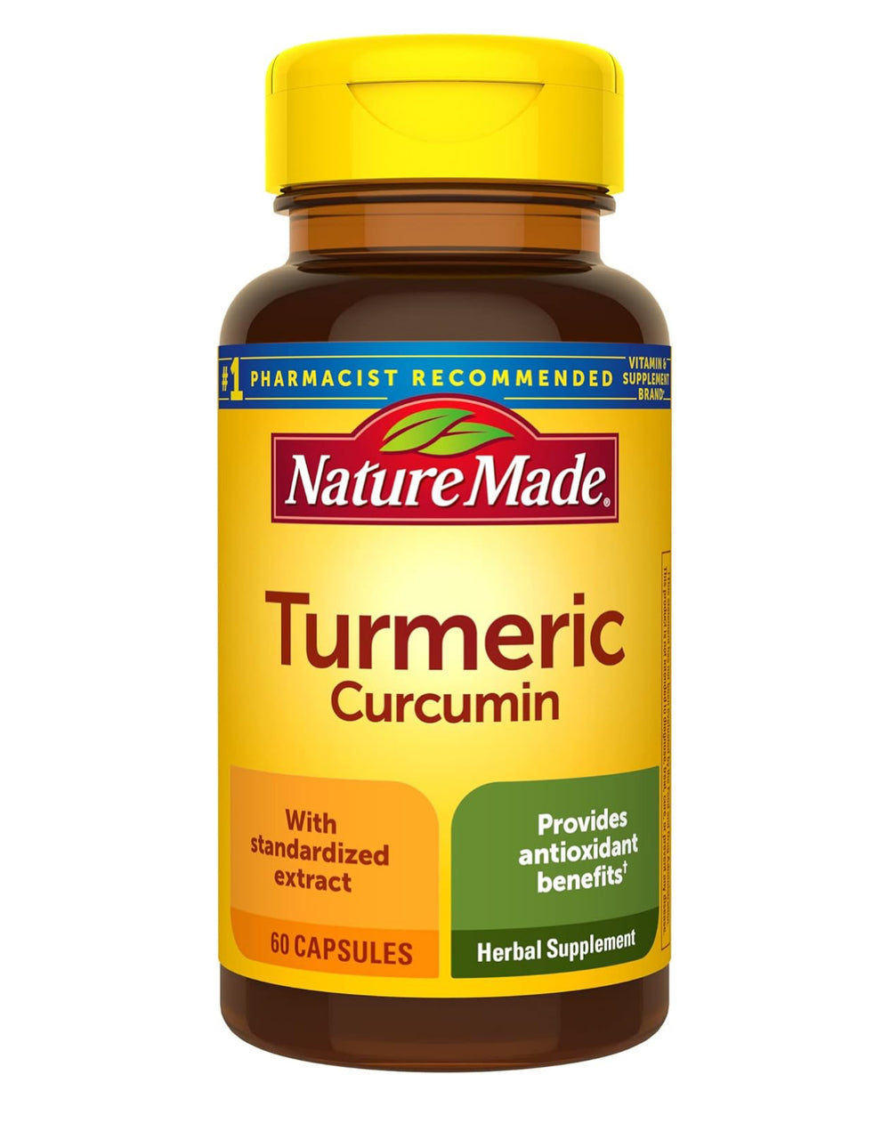 Nature Made Turmeric Curcumin 500 mg, 60 Gélules Antioxydantes