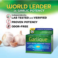 
              Garlique Garlic Extract Supplement, Healthy Blood Pressure Formula, Odorless & Vegan, 60 Caplets-DLC:05/25
            
