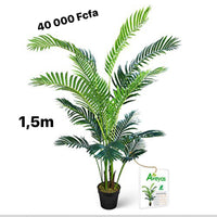 Aveyas 5ft Artificial Kentia Areca Palm Silk Tree in Plastic Nursery Pot, Fake Tropical Plant for Office House Living Room Home Decor (Indoor/Outdoor)