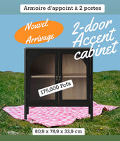 
              New Bedford 2 Door Accent Cabinet Black - Threshold/ (L 80,9 x 78,9 x 33,9 cm)
            