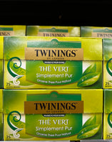 
              TWININGS OF LONDON THÉ VERT SIMPLEMENT PUR 25 SACHETS 37G
            