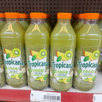 Le Tropicana Vitalité aux saveurs Pomme-Banane-Kiwi et Ananas-Épinard