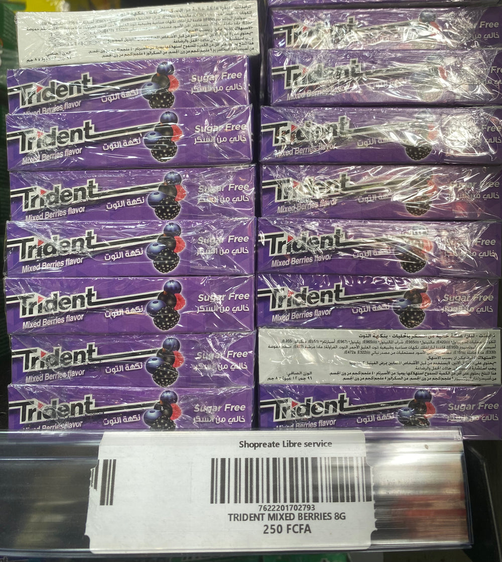 TRIDENT MIXED BERRIES 8G