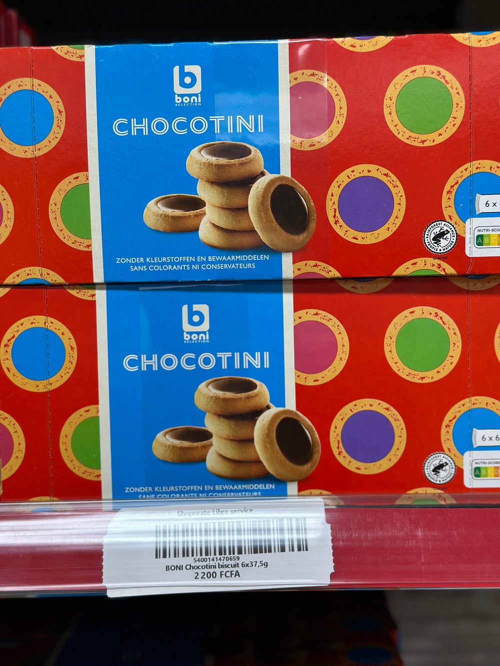 BONI Chocotini biscuit 6x37,5g