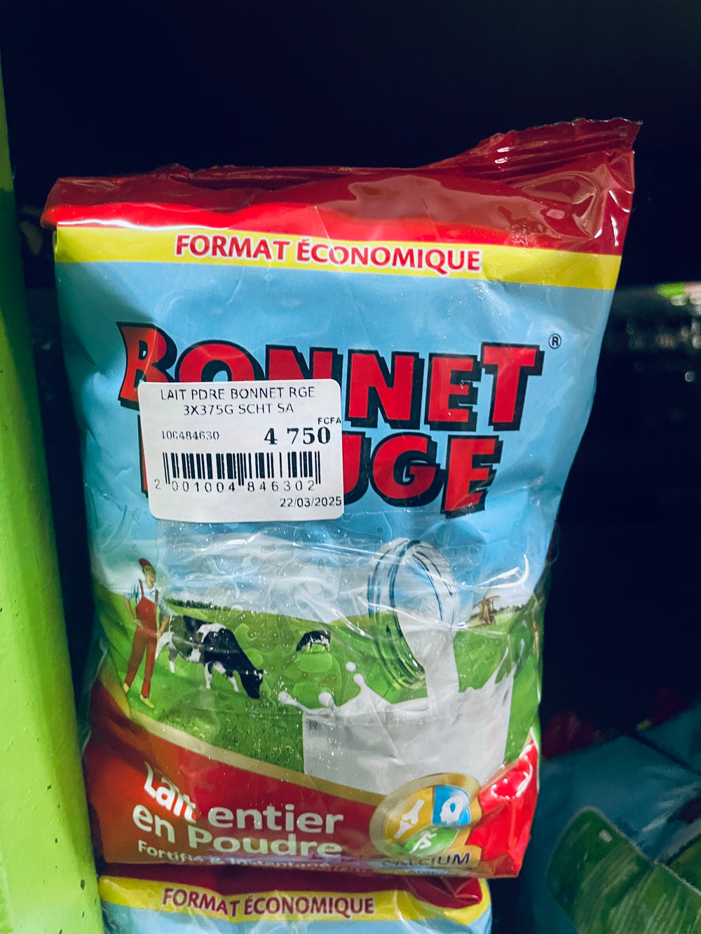 Lait en poudre bonnet rouge 3x375g sachets