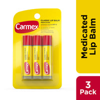 
              Carmex Classic Medicated Lip Balm Sticks, Lip Moisturizer, SPF 15, 3 Count (1 Pack of 3)
            