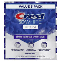 Crest 3D White Ultra Whitening Toothpaste 5 pk