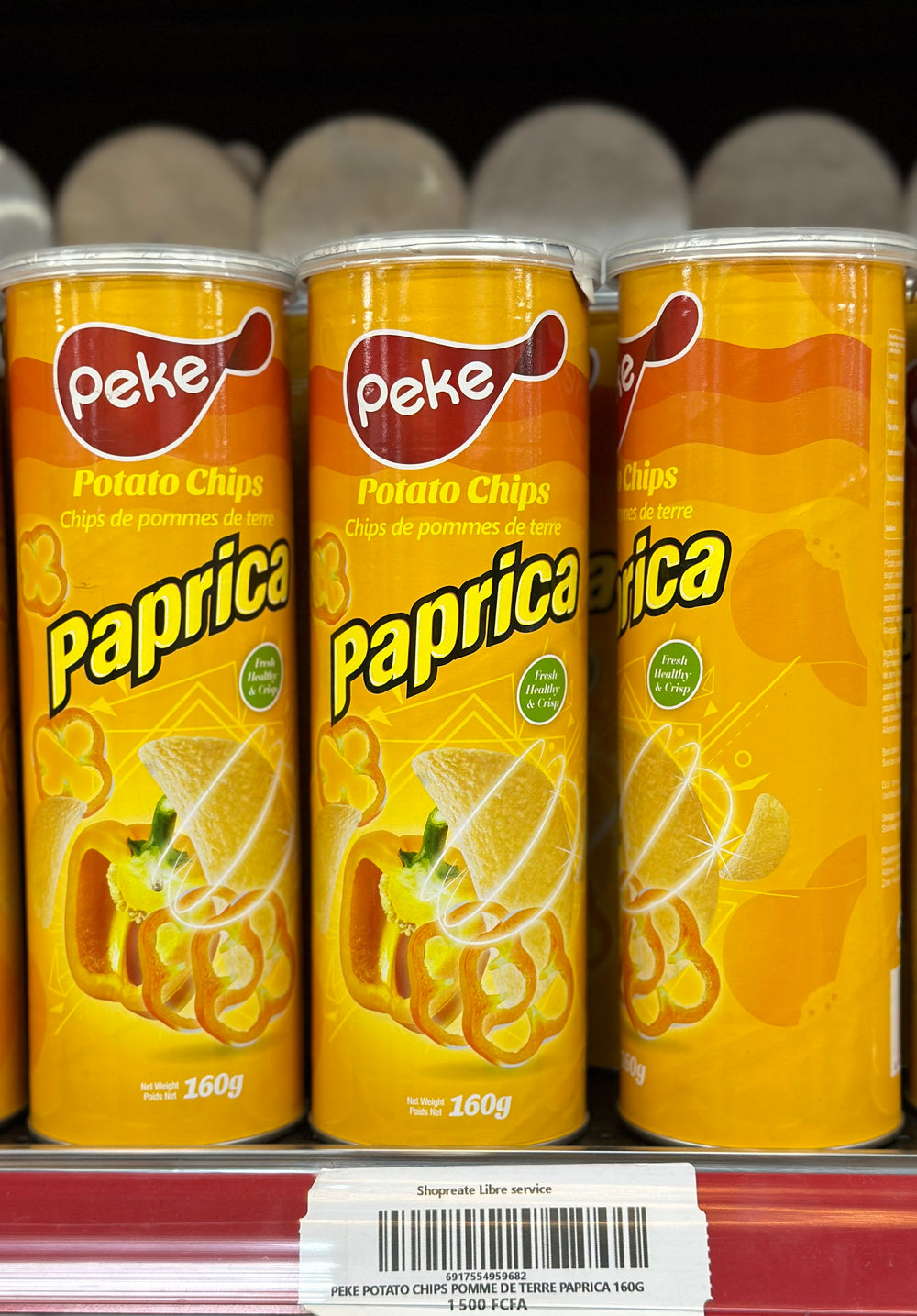 PEKE POTATO CHIPS POMME DE TERRE PAPRICA 160G