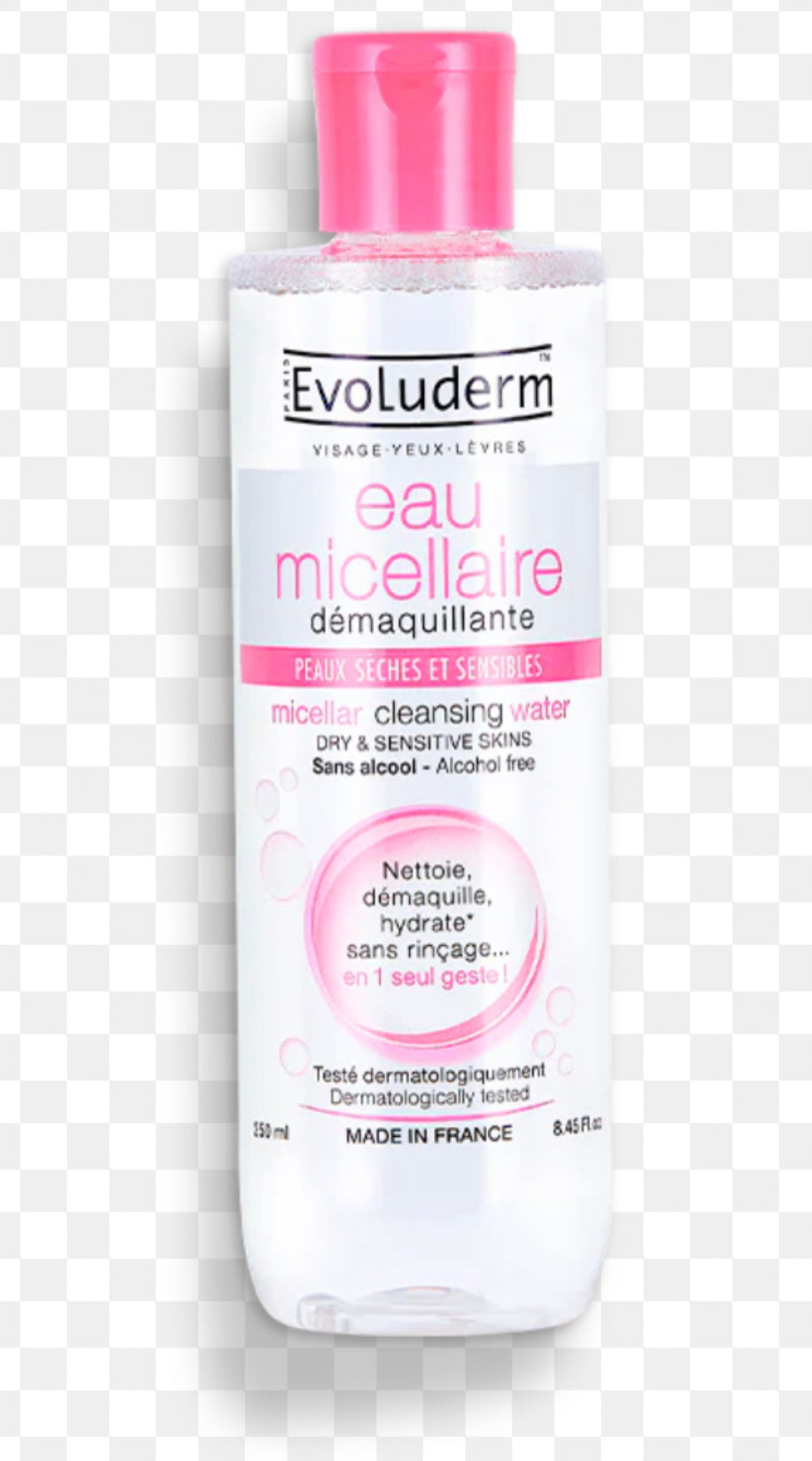 Evoluderm Eau Micelaire Peaux Sèches et Sensibles 500 ML