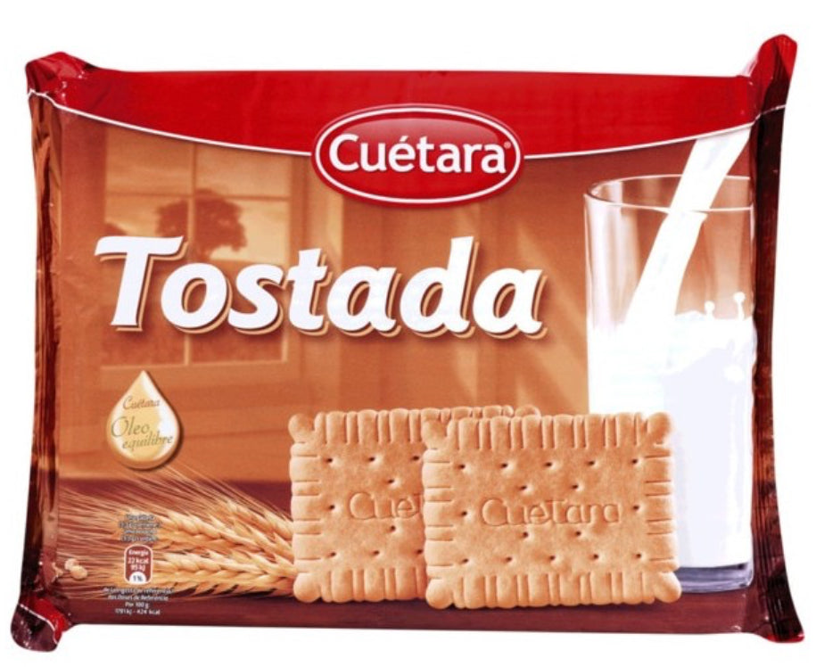 BOLACHAS TORRADAS EMBALAGEM 800 G CUÉTARA DLC: 08/2026