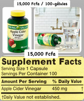 
              Spring Valley Apple Cider Vinegar Capsules, 450mg, 100 Count
            