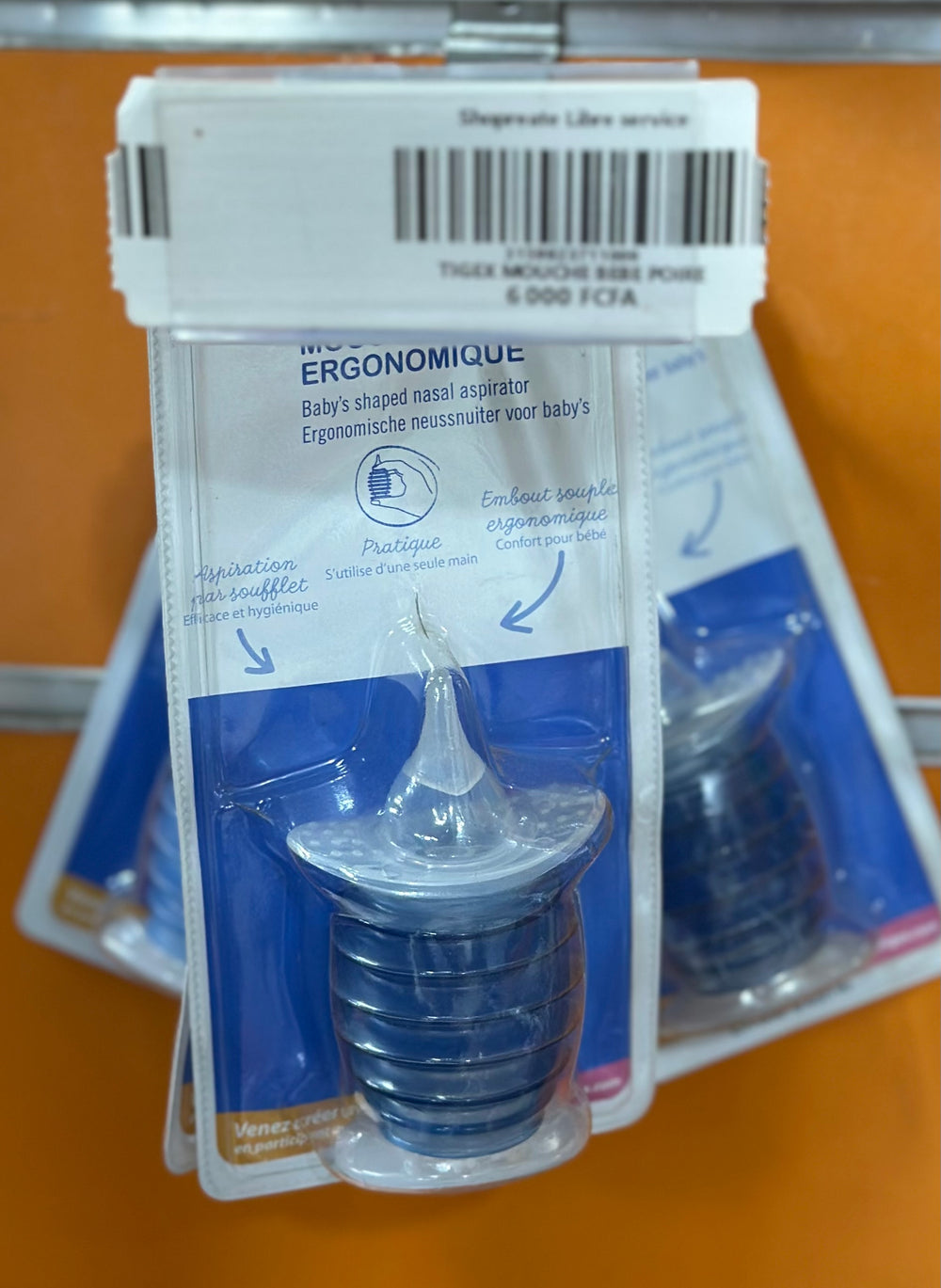 Baby's shaped nasal aspirator (respiration par soufflet)
