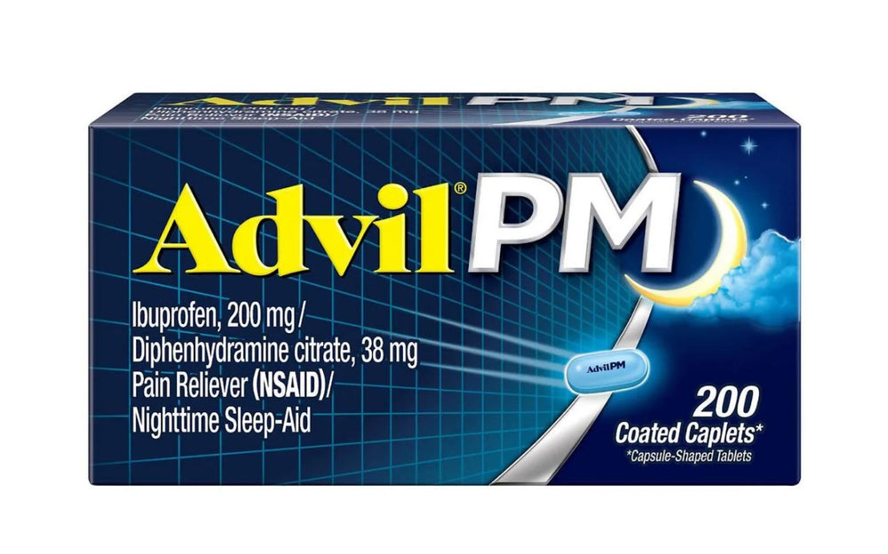 Advil PM, Soulagement de la douleur / Nighttime Sleep Aid, 200 Caplets