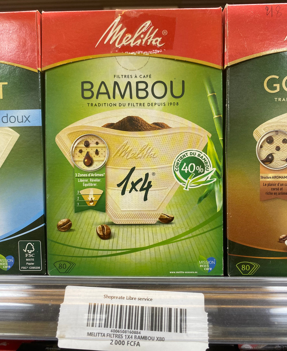 Melitta Filtres 1x4 Bambou x80