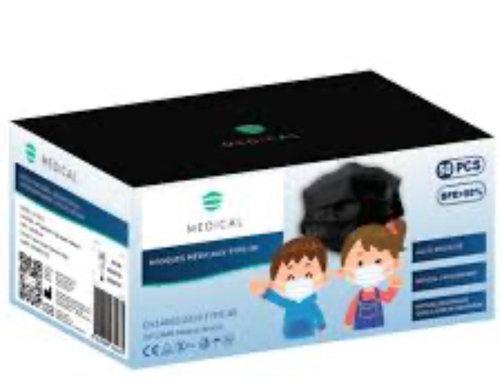 Masque Medical Jetable unique pour Enfants âges 5-12 ans