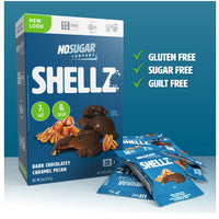No Sugar Company Shellz Dark Chocolatey Caramel Pecan, 9 Count