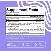 Vital Vitamins Multi Collagen Plus - Biotin, Hyaluronic Acid, Vitamin C - Collagen for Women & Men - Hair Growth Support Supplement - Skin, Nails Beauty Complex - 150 Pills
