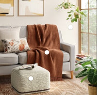 
              Branchville Square Pouf Cream Boucle - Threshold
            