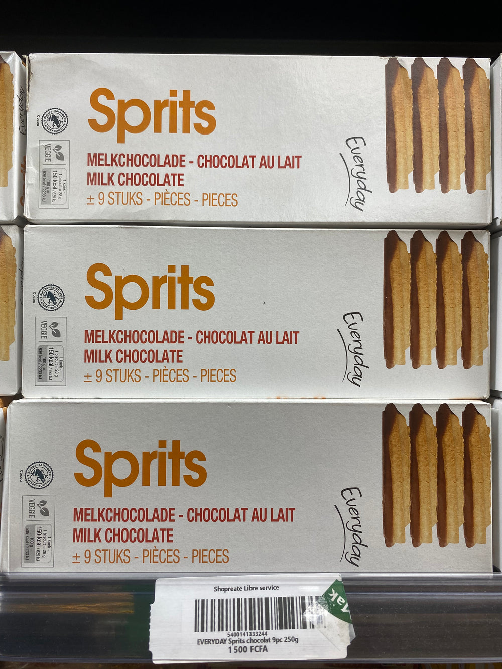 Everyday Sprits chocolat 9pc 250g