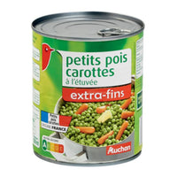 Petits pois carottes à l'étuvée extra fins 530g