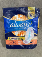
              Always Ultra Thin Pads Size 4 40 Pads
            