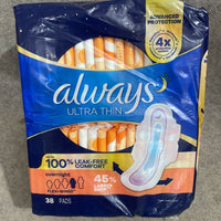 Always Ultra Thin Pads Size 4 40 Pads