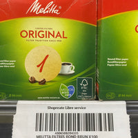 Melitta Filtres Rond Brun x100