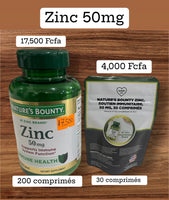 
              Nature's Bounty Zinc 50mg, Immune Support & Antioxidant Supplement, Promotes Skin Health 30 tablets
            