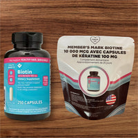 
              Member's Mark Biotin 10,000mcg with Keratin 100mg (30 ct.)
            
