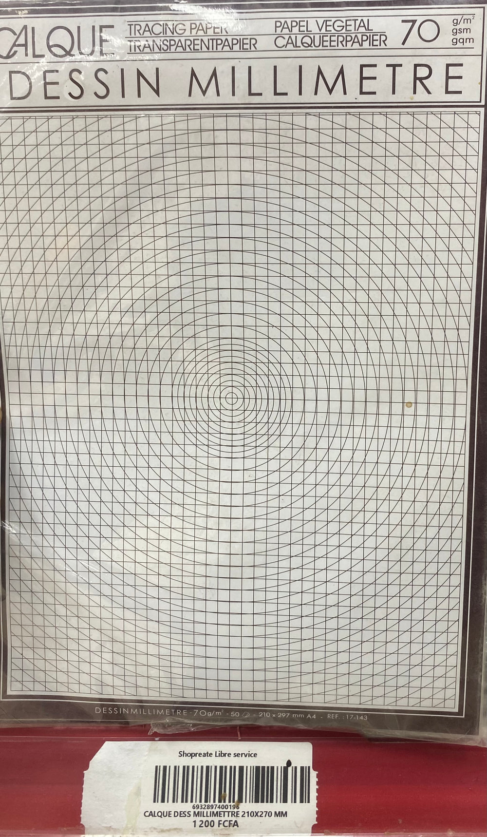 CALQUE DESS MILLIMETTRE 210X270 MM
