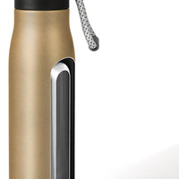 12 oz Insulated Water Bottle, Dusgut Wide Mouth Water Bottle,Stainless Steel,Wide Mouth Portable Lid, Gold