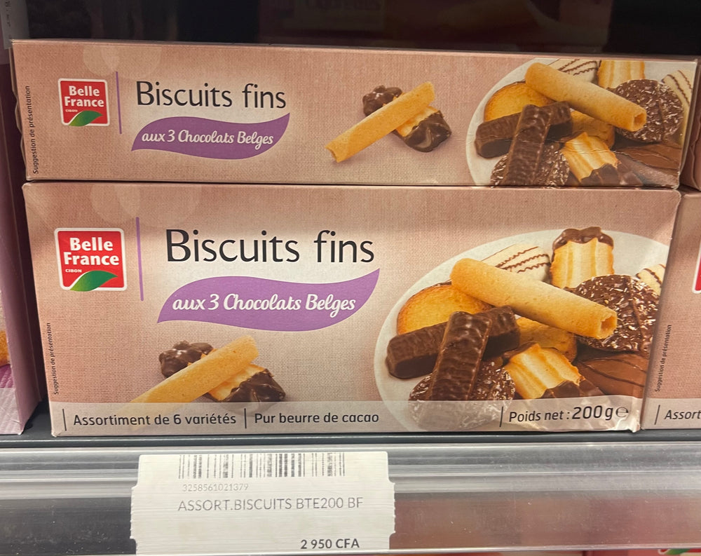 Biscuits fins aux 3 Chocolats Belges 200g