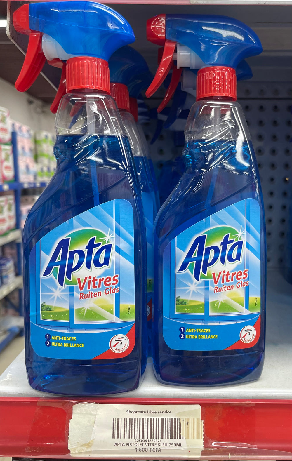 Apta Pistolet Vitre Bleu 750ml