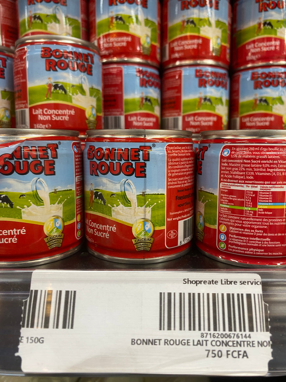 BONNET ROUGE LAIT CONCENTRÉ NON