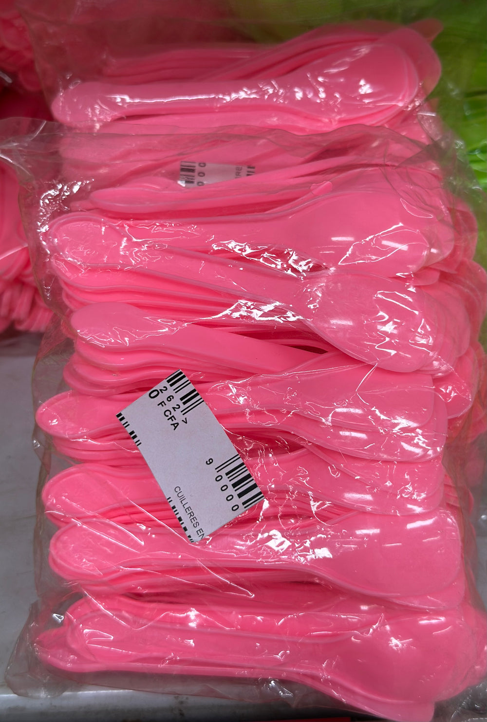 Cuillères en plastique