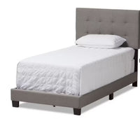 
              Twin Brookfield Modern and Contemporary Fabric Upholstered Bed - Baxton Studio 1 place
            