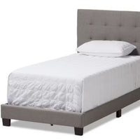 Twin Brookfield Modern and Contemporary Fabric Upholstered Bed - Baxton Studio 1 place