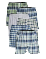 
              George Men's Moisture-Wicking Stretch Woven Boxers, 6-Pack, Sizes S-3XL
            