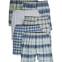 George Men's Moisture-Wicking Stretch Woven Boxers, 6-Pack, Sizes S-3XL