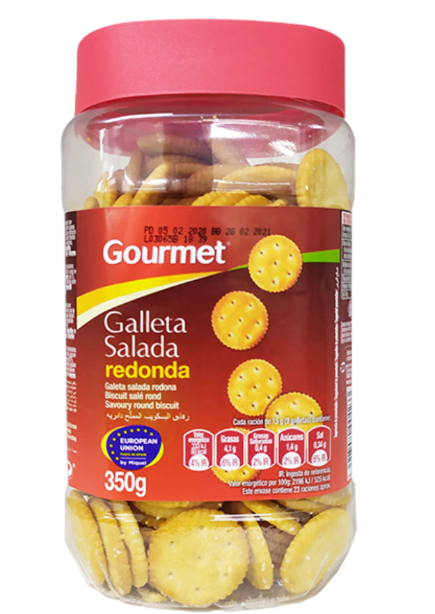 GALLETAS SALADAS GOURMET BOTE (350g) DLC: Avril26
