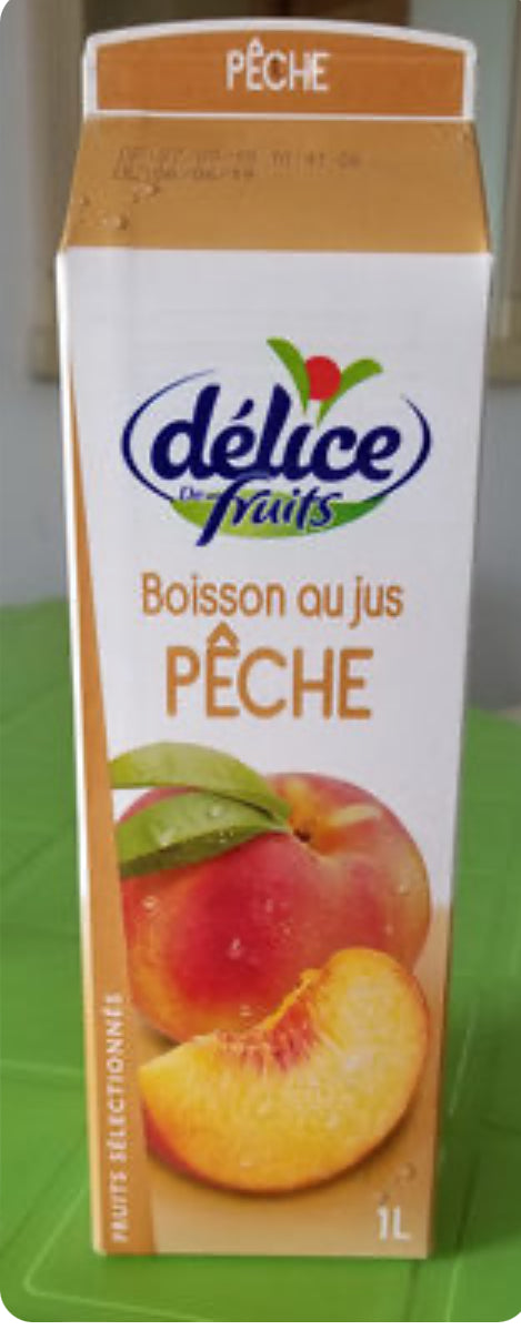 Boisson au jus PÊCHE - Délice - 1 L DLC: Août25