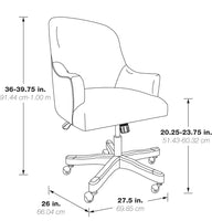 
              OSP Home Furnishings Bradwell Silla giratoria Ajustable para Oficina en casa con Ruedas, Tela Menta
            