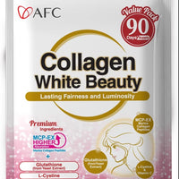 AFC Japan Collagen White Beauty with Marine Collagen Peptide, Glutathione, L-Cystine - 1.5X Better Absorption Than Other Collagen – for Skin Firmness & Whitening– 90 Days Supply's DLC: 20Juin26